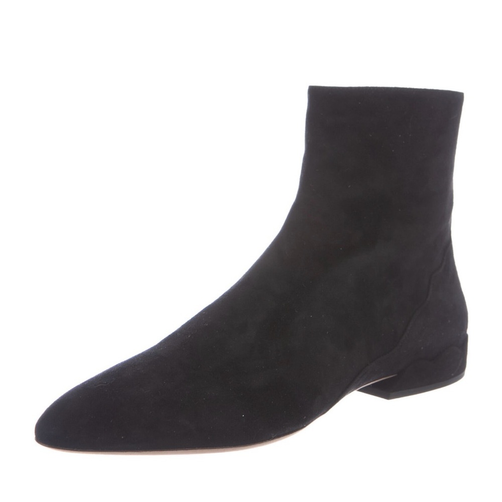 Chloé Suede Scallop Boots